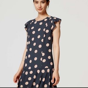 NWT LOFT Polka dot dress